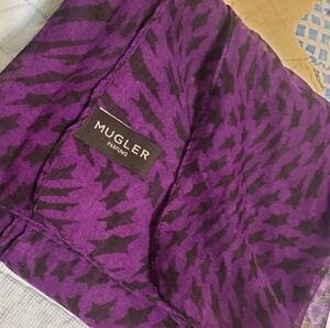 Mugler Alien Purple Black Star Scarf